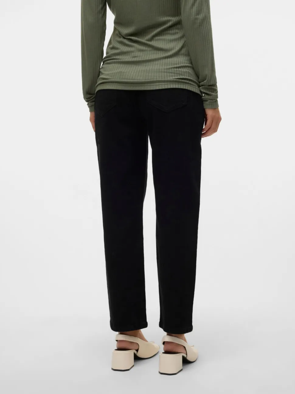 Normal Passform Hög Midja Jeans