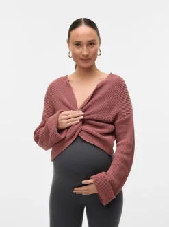 Normal Passform V-ringning Uppvikta Manschetter Nedsänkta Axlar Pullover