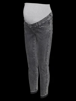 Slim Fit Medelhög Midja Råskuren Fåll Jeans