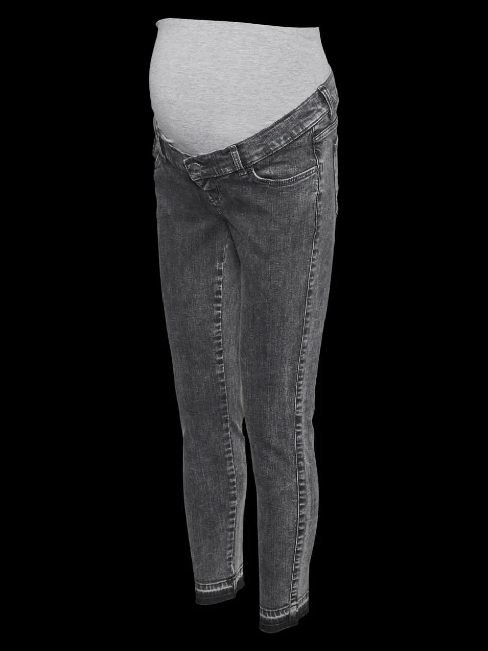 Slim Fit Medelhög Midja Råskuren Fåll Jeans