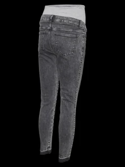 Slim Fit Medelhög Midja Råskuren Fåll Jeans