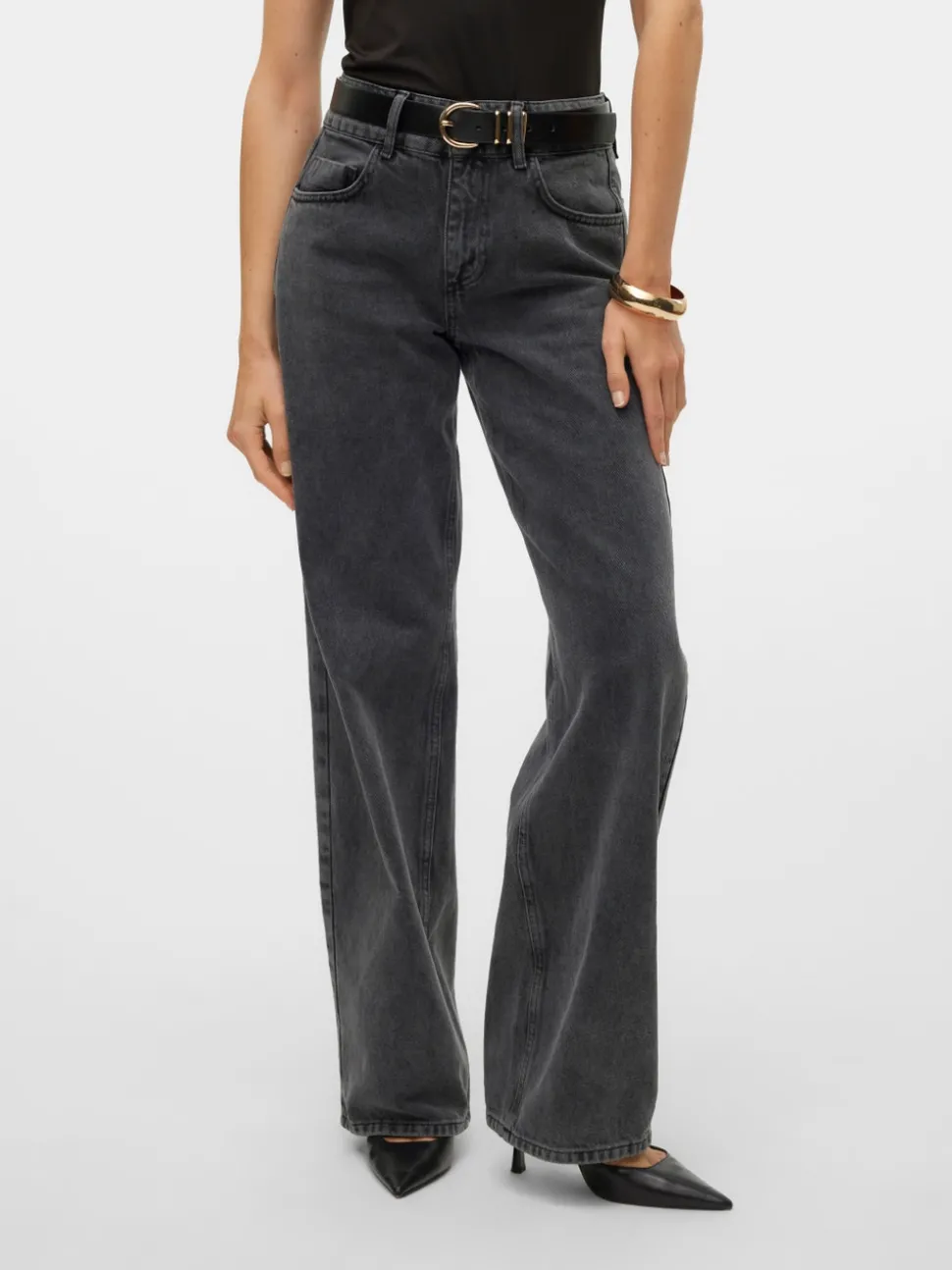 SNRANCY Medelhög Midja Vid Passform Jeans