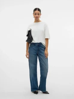 SNRANCY Medelhög Midja Vid Passform Jeans