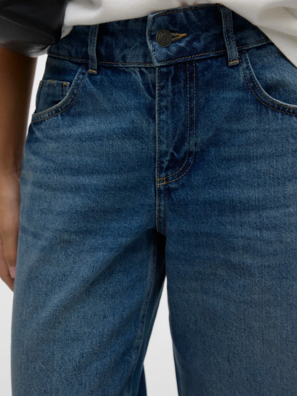 SNRANCY Medelhög Midja Vid Passform Jeans