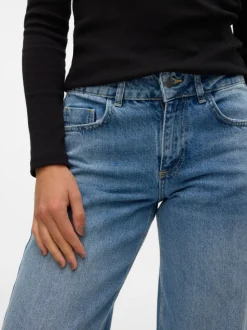 SNRANCY Medelhög Midja Vid Passform Jeans