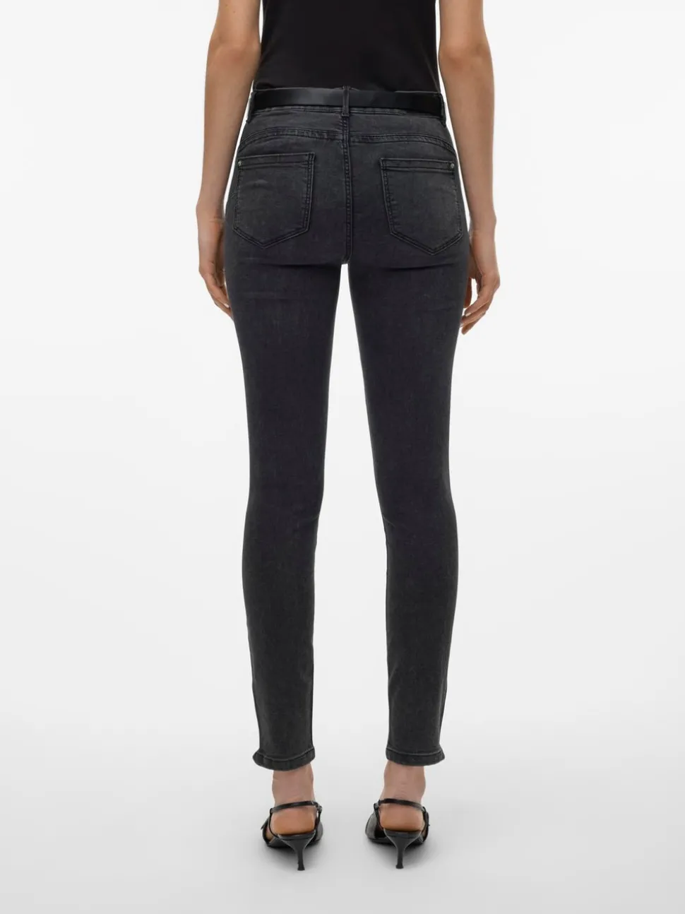 VMALIA Medelhög Midja Slim Fit Jeans