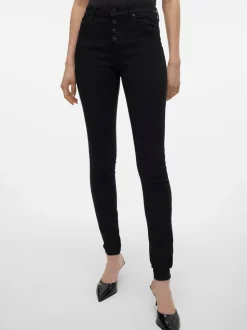 VMALIA Medelhög Midja Slim Straight Fit Jeans