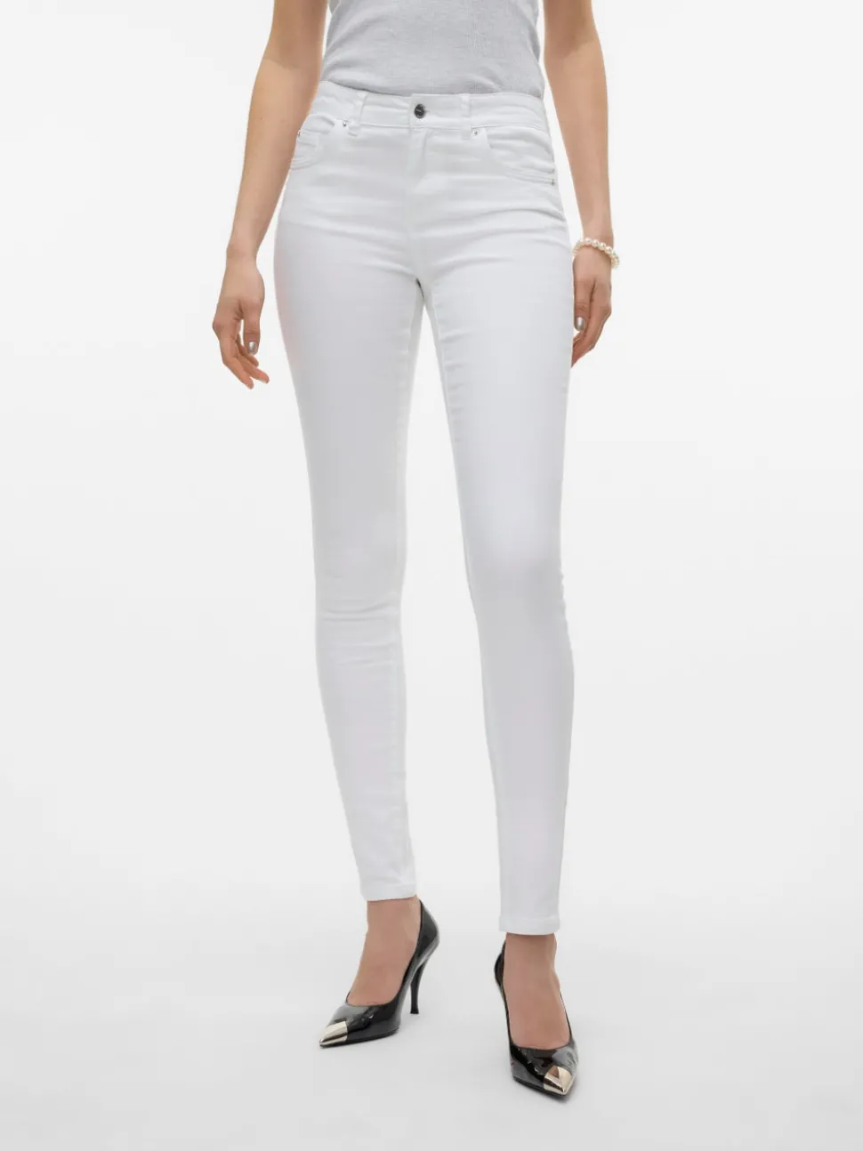 VMALIA Medelhög Midja Slim Fit Jeans