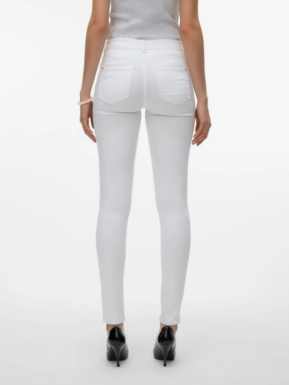 VMALIA Medelhög Midja Slim Fit Jeans