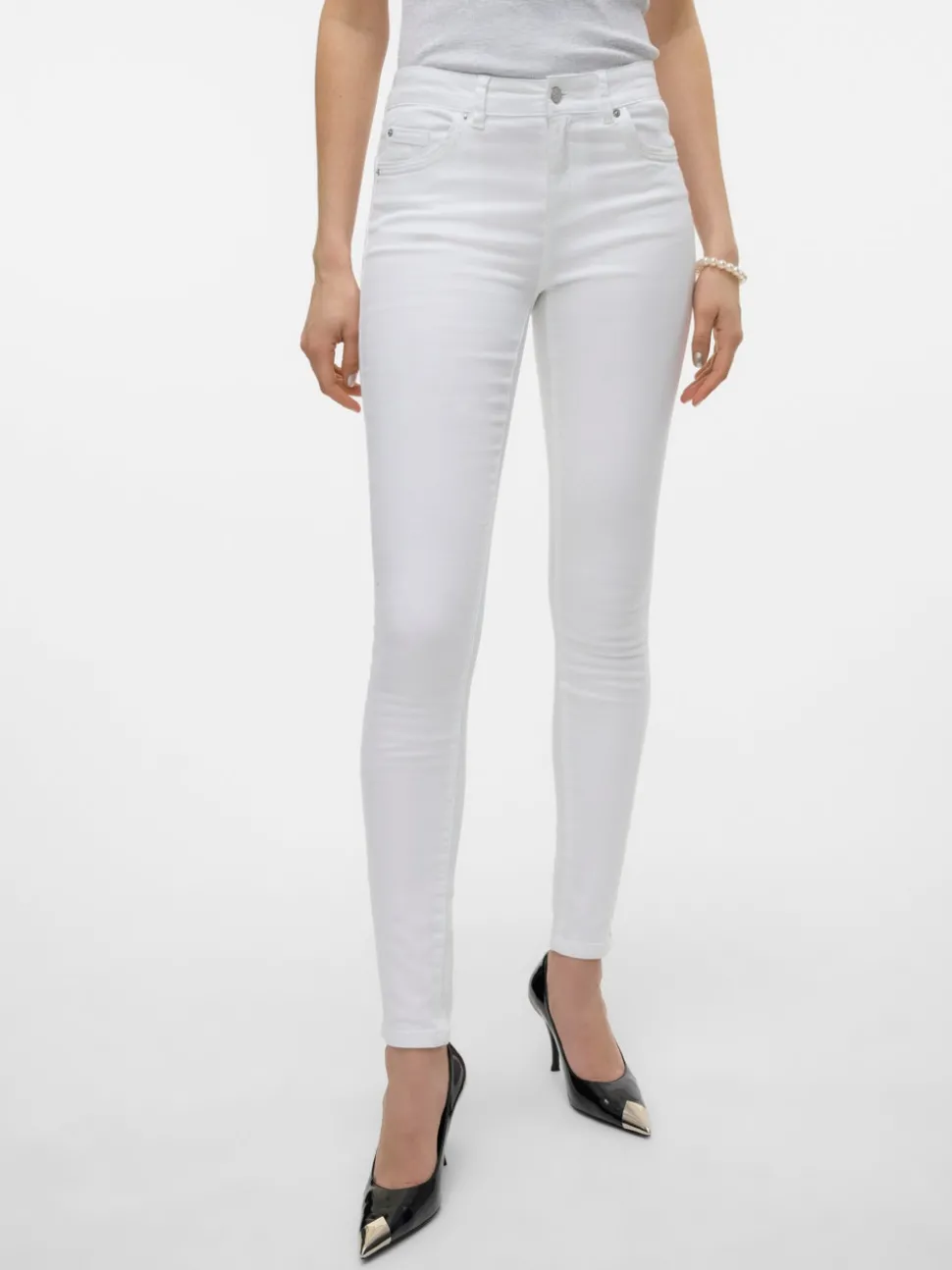 VMALIA Medelhög Midja Slim Fit Jeans