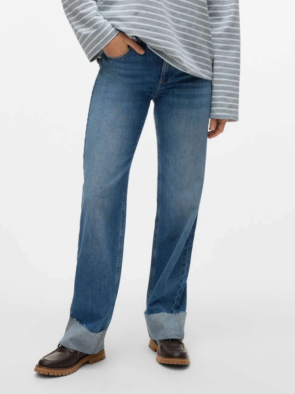 VMALLISON Medelhög Midja Rak Passform Jeans