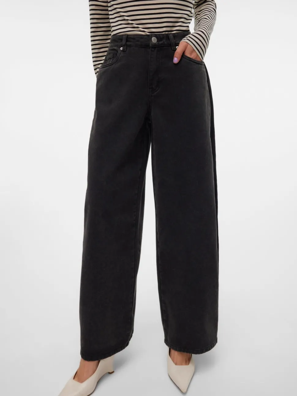 VMANNET Medelhög Midja Lös Passform Jeans
