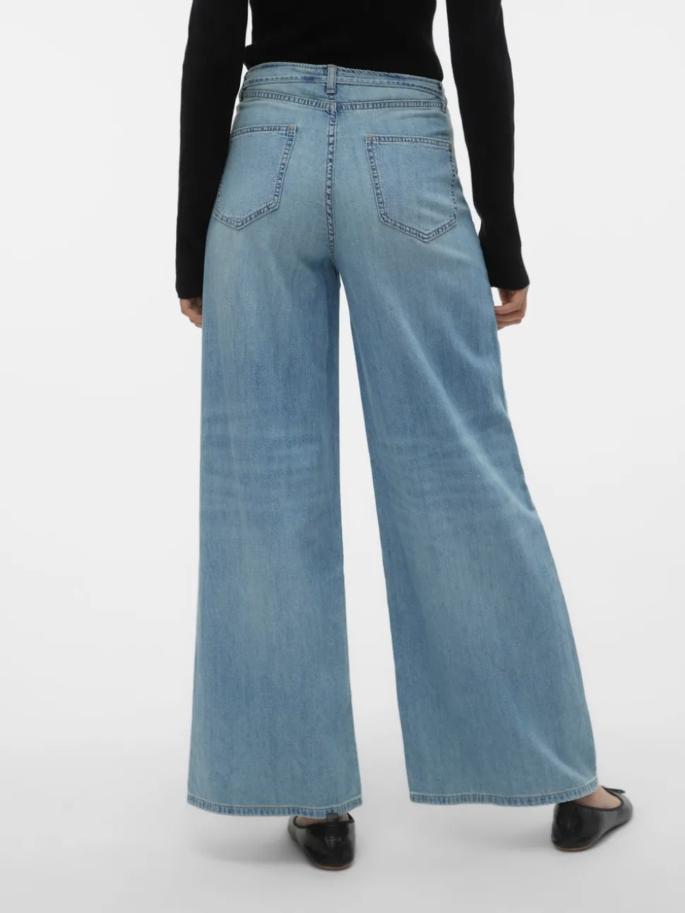 VMANNET Medelhög Midja Vid Passform Jeans