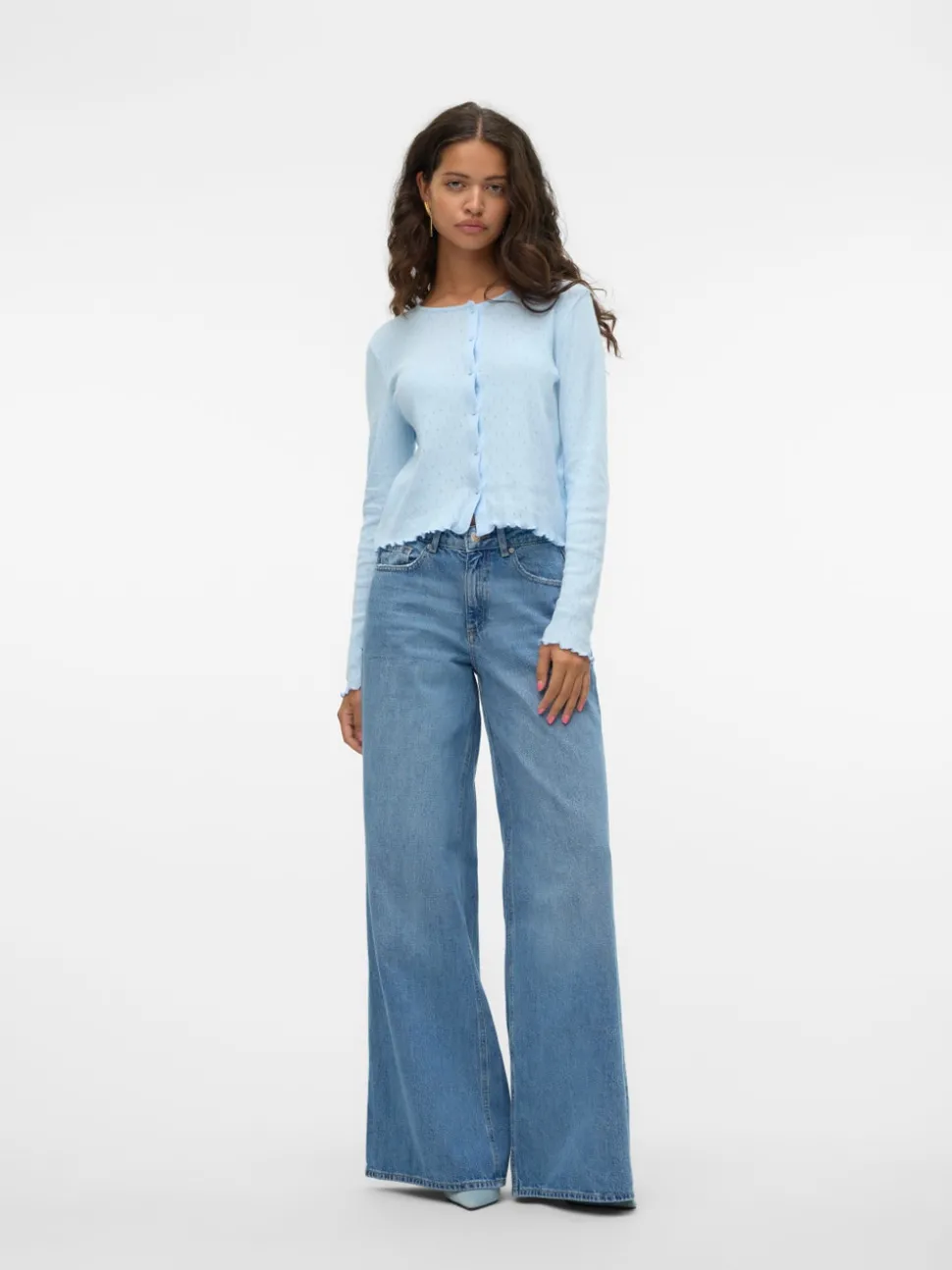 VMANNET Medelhög Midja Vid Passform Jeans