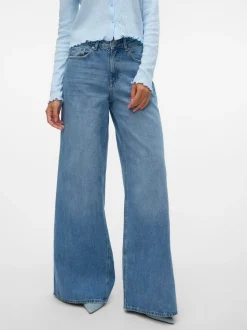 VMANNET Medelhög Midja Vid Passform Jeans