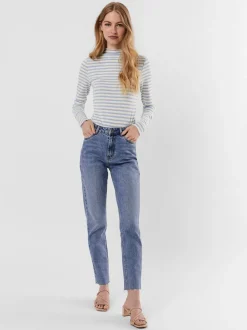 VMBRENDA Hög Midja Mom Fit Jeans
