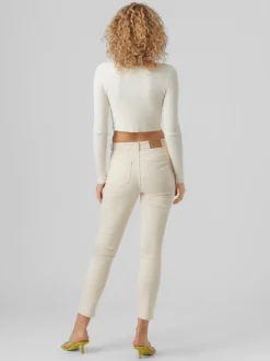 VMBRENDA Hög Midja Rak Passform Jeans