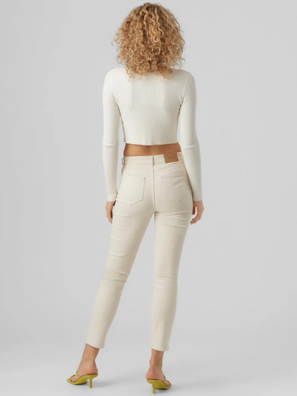VMBRENDA Hög Midja Rak Passform Jeans