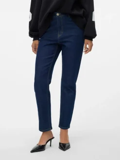 VMBRENDA Hög Midja Rak Passform Jeans