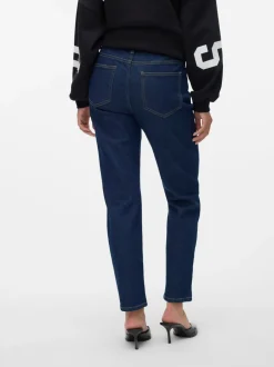 VMBRENDA Hög Midja Rak Passform Jeans