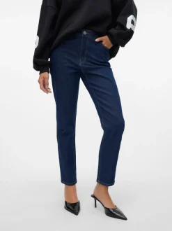 VMBRENDA Hög Midja Rak Passform Jeans