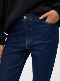 VMBRENDA Hög Midja Rak Passform Jeans