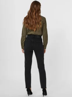 VMBRENDA Hög Midja Rak Passform Jeans