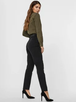 VMBRENDA Hög Midja Rak Passform Jeans