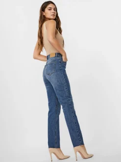 VMBRENDA Hög Midja Rak Passform Jeans