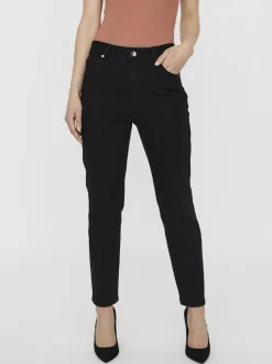 VMBRENDA Hög Midja Rak Passform Jeans