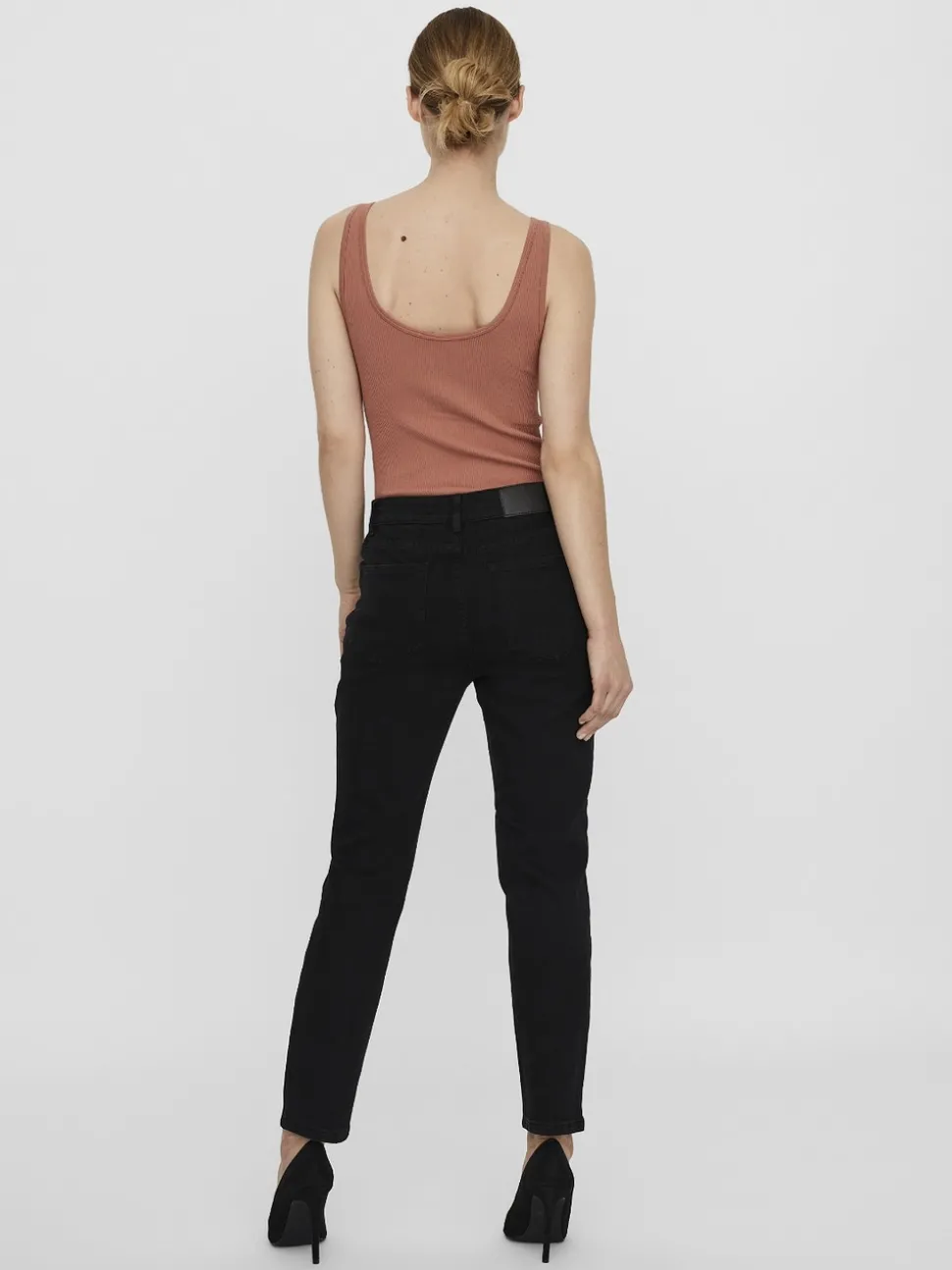 VMBRENDA Hög Midja Rak Passform Jeans