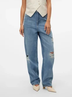 VMBROOKLYN Medelhög Midja Baggy Fit Jeans