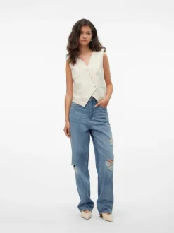 VMBROOKLYN Medelhög Midja Baggy Fit Jeans