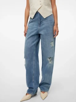 VMBROOKLYN Medelhög Midja Baggy Fit Jeans