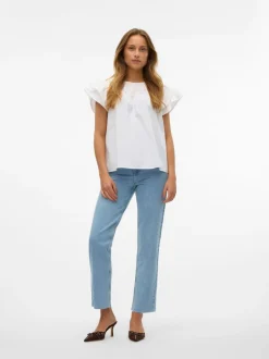 VMCALIA Hög Midja Rak Passform Jeans
