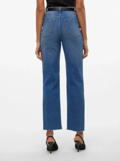 VMCALIA Hög Midja Rak Passform Jeans