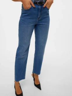 VMCALIA Hög Midja Rak Passform Jeans