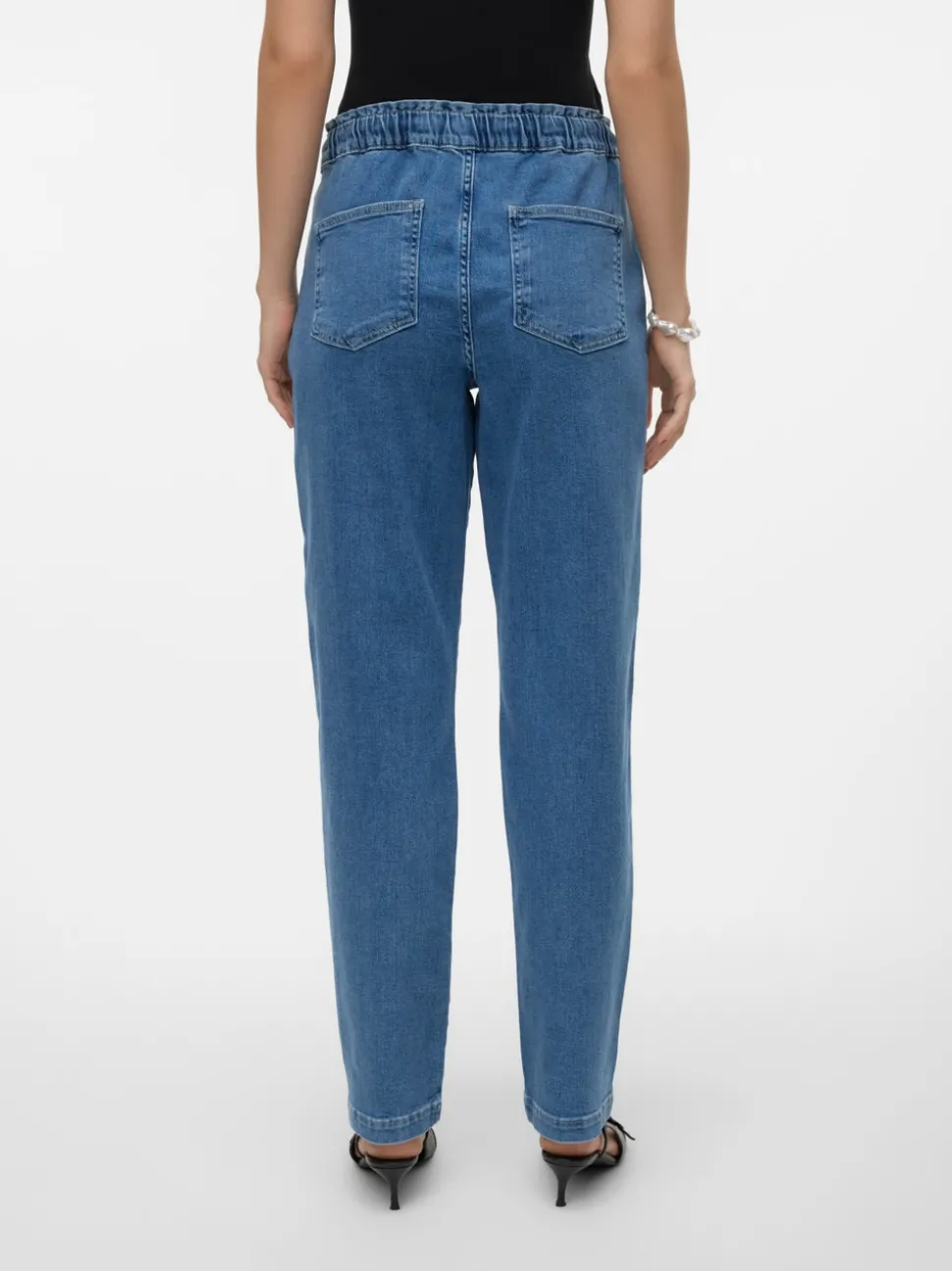 VMCALLIE Medelhög Midja Loose Carrot Fit Jeans
