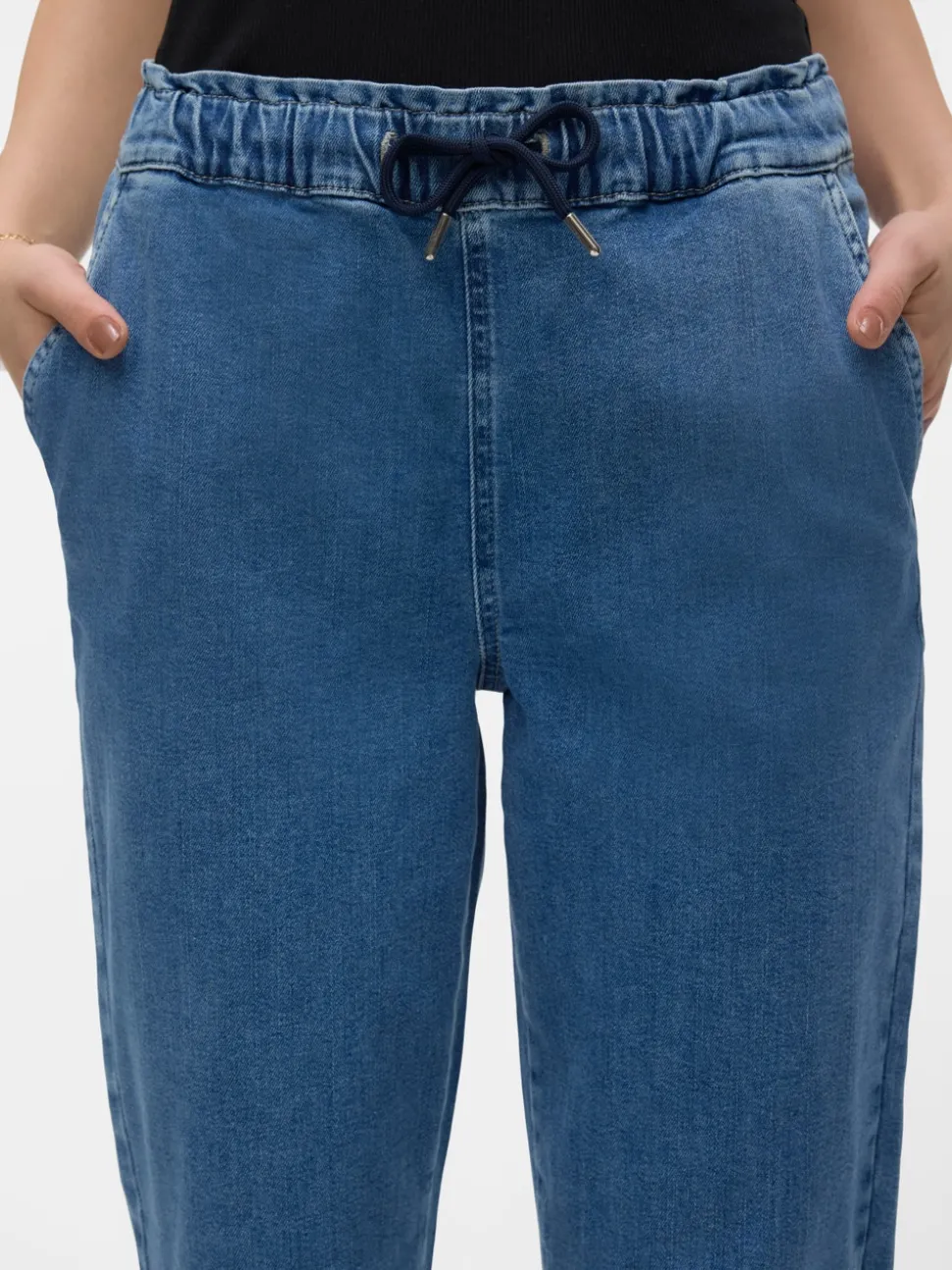 VMCALLIE Medelhög Midja Loose Carrot Fit Jeans