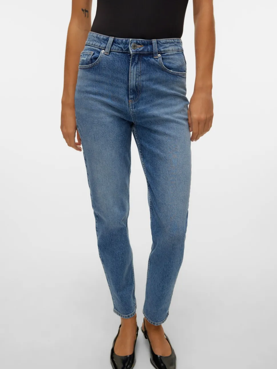 VMCARRIE Superhög Midja Mom Fit Jeans