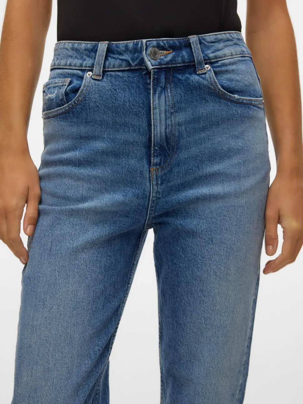 VMCARRIE Superhög Midja Mom Fit Jeans