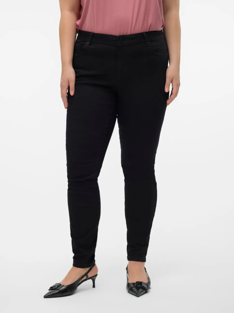 VMCFANYA Medelhög Midja Skinny Fit Jeans