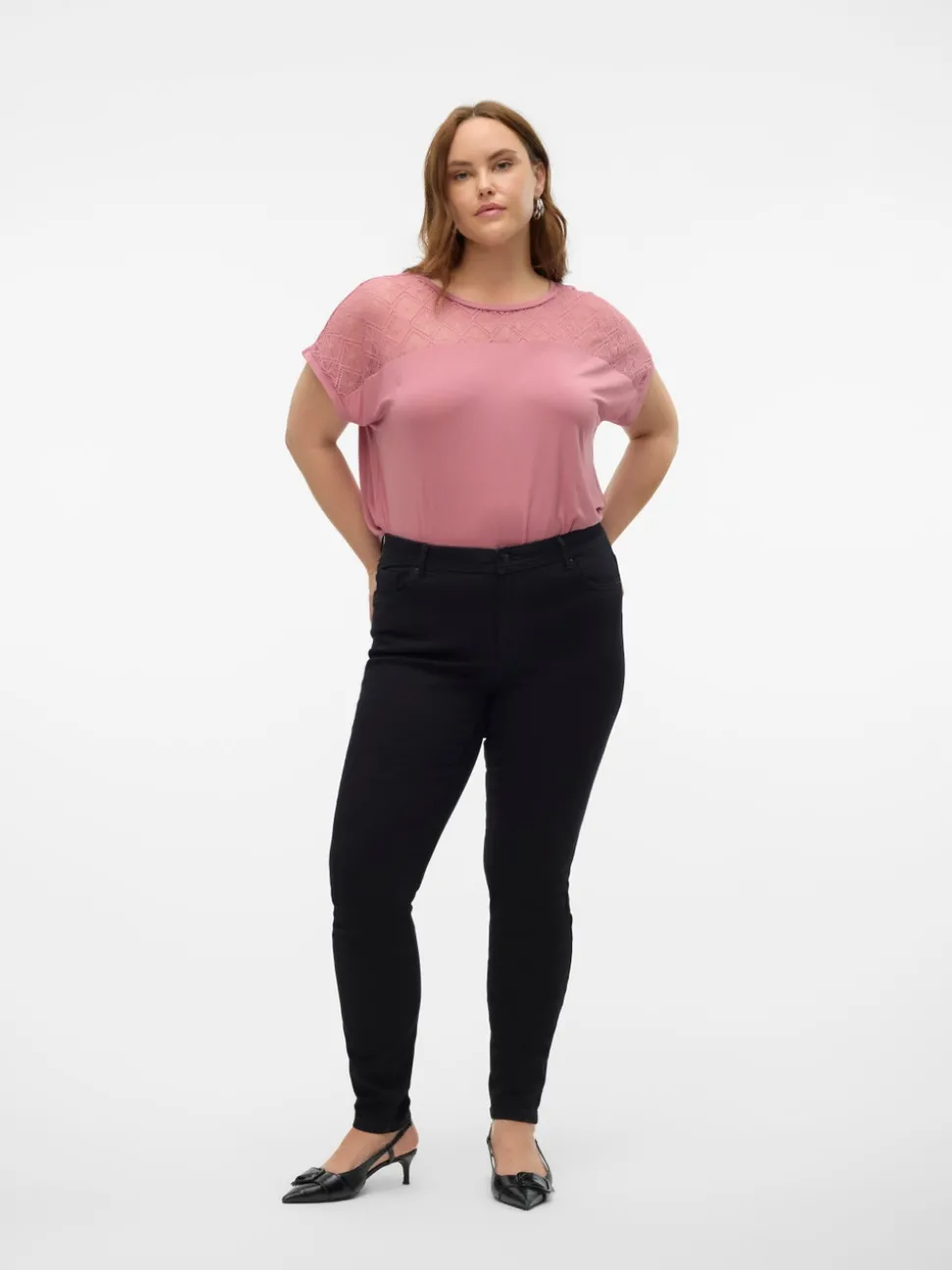 VMCFANYA Medelhög Midja Skinny Fit Jeans