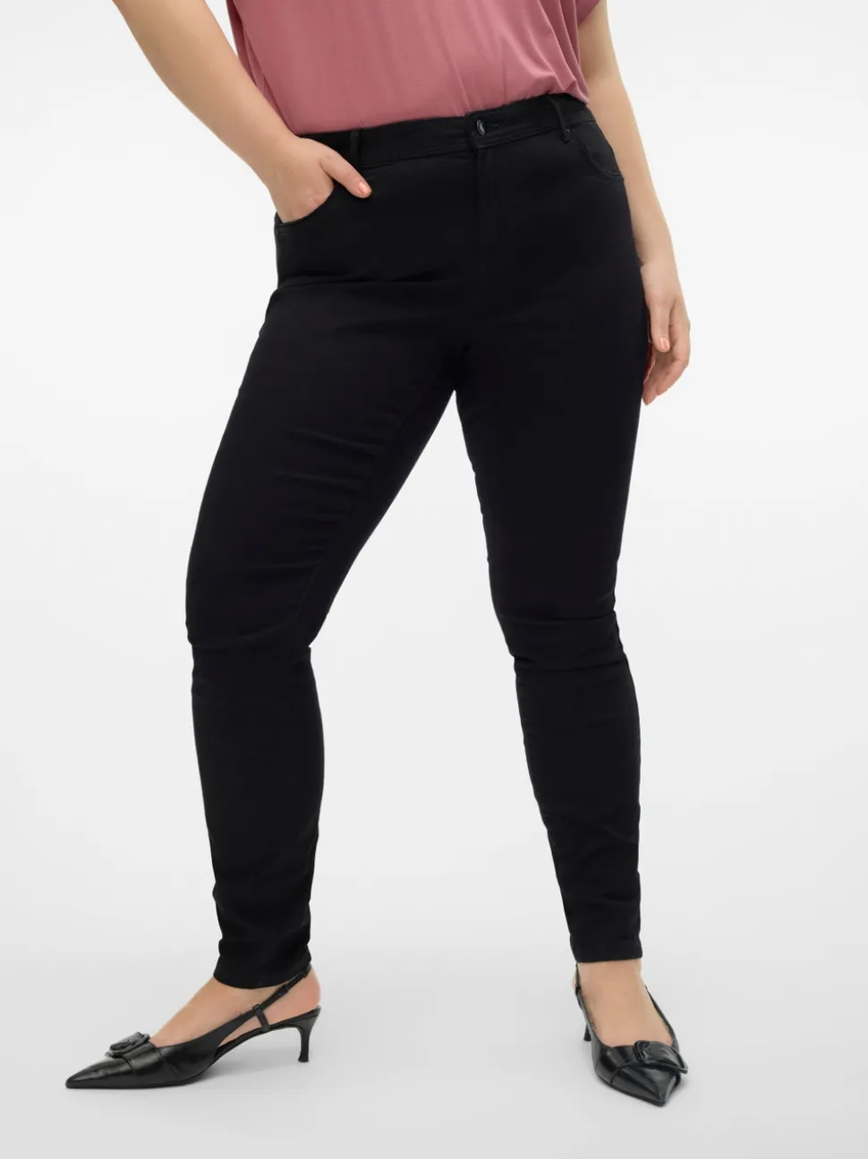 VMCFANYA Medelhög Midja Skinny Fit Jeans