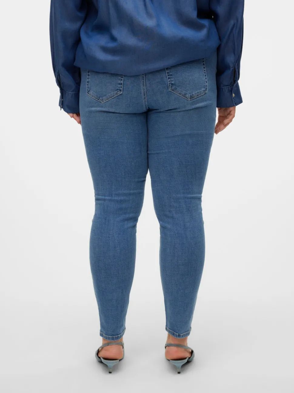 VMCFLASH Medelhög Midja Skinny Fit Jeans