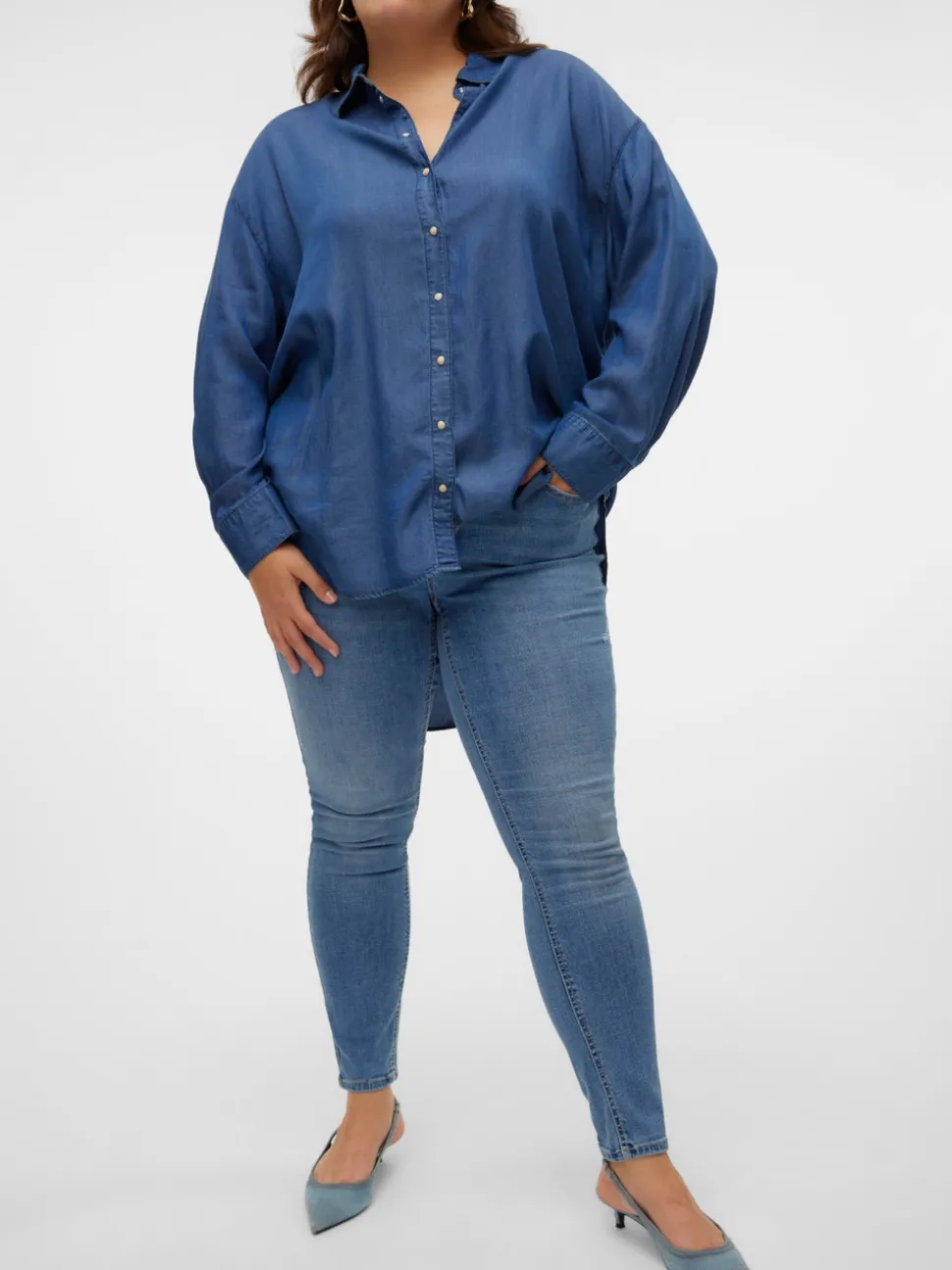 VMCFLASH Medelhög Midja Skinny Fit Jeans