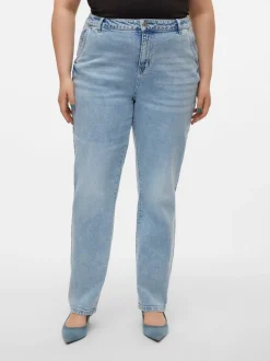 VMCISA Hög Midja Mom Fit Jeans