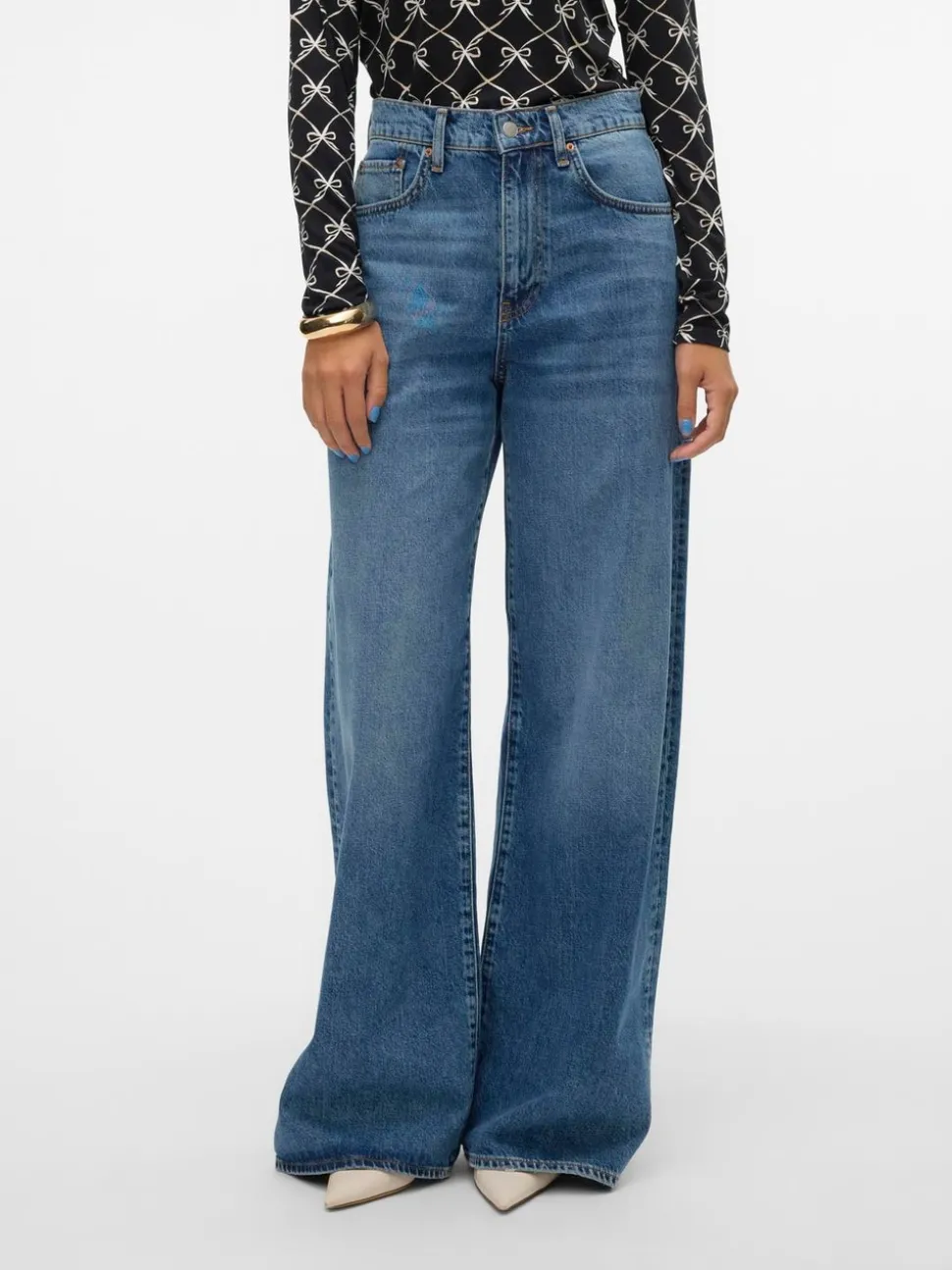 VMELINA Superhög Midja Vida Ben Jeans