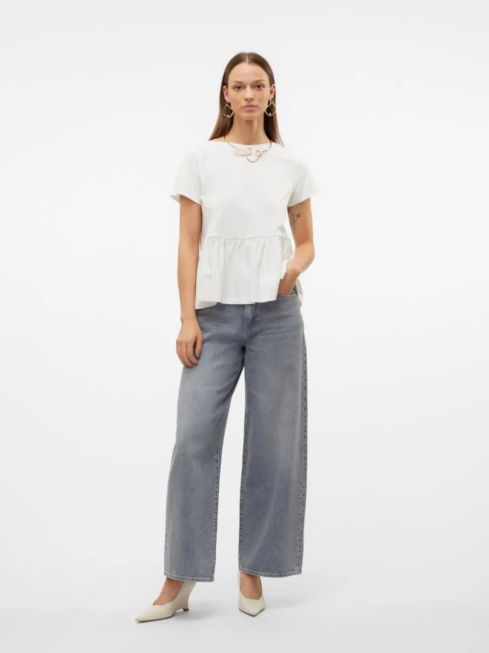 VMELINA Superhög Midja Vida Ben Jeans