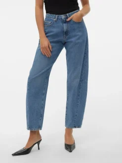 VMELLIE Hög Midja Mom Fit Jeans